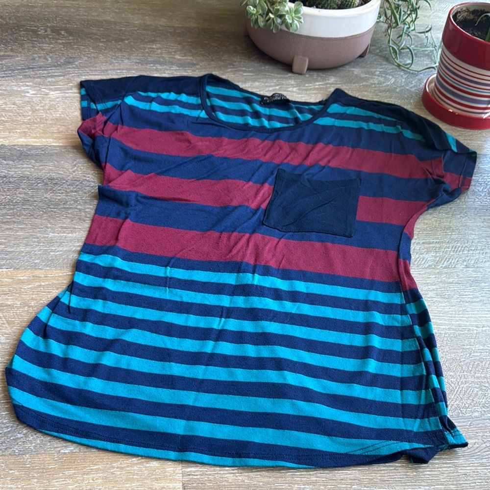 Striped Shirt - Blue and Red